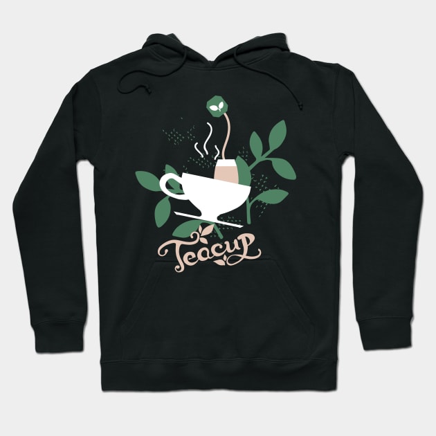 Lovely Tea Cup Delicious Tea Hoodie by FlinArt